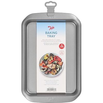 Tala Rechthoekige Bakplaat 30,8 x 20,4 cm van Koolstofstaal met Antiaanbaklaag en Brede Platte Handgrepen – Voor Ovenmaaltijden, Groenten en Koekjes – Geschikt voor Koelkast en Vriezer Tala Rechthoekige Bakplaat 30,8 x 20,4 cm van Koolstofstaal met Antiaanbaklaag en Brede Platte Handgrepen – Voor Ovenmaaltijden, Groenten en Koekjes – Geschikt voor Koelkast en Vriezer