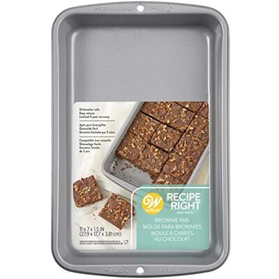 Wilton Recipe Right Cookie Brownie Pan Bakvorm, 27,5 x 17,5 cm Rechthoekige Brownie Bakvorm, Brownievorm voor Perfecte Rechthoekige Brownies, Koekrepen of Plaatcake Wilton Recipe Right Cookie Brownie Pan Bakvorm, 27,5 x 17,5 cm Rechthoekige Brownie Bakvorm, Brownievorm voor Perfecte Rechthoekige Brownies, Koekrepen of Plaatcake