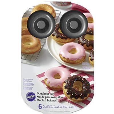 Wilton 03-3115 Donut Bakvorm, Non Stick, Groot, 6 Gat, Staal Wilton 03-3115 Donut Bakvorm, Non Stick, Groot, 6 Gat, Staal