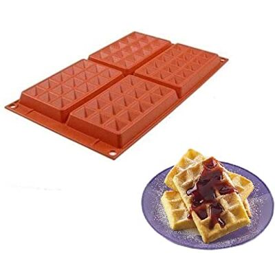 Silikomart 26.155.00.0065 - Rood bakstenen wafel silicone mal - Silicone mal Silikomart 26.155.00.0065 - Rood bakstenen wafel silicone mal - Silicone mal