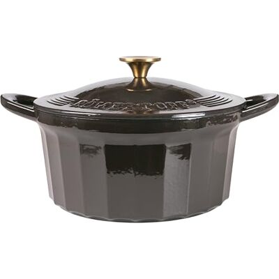 Römertopf Gietijzeren pan met deksel 24 cm – stoofpan emaille coating, alle warmtebronnen incl. inductie, ovenbestendig 250 °C, brood bakken, stoven, braden, PFAS-vrij, antraciet Römertopf Gietijzeren pan met deksel 24 cm – stoofpan emaille coating, alle warmtebronnen incl. inductie, ovenbestendig 250 °C, brood bakken, stoven, braden, PFAS-vrij, antraciet