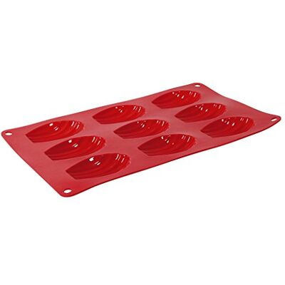 Crealys Candy bakvorm voor 9 cupcakes, siliconen, rood, 17 x 30 x 1 cm Crealys Candy bakvorm voor 9 cupcakes, siliconen, rood, 17 x 30 x 1 cm