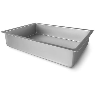 Guardini Professional, lasagnevorm, geschikt voor intensief gebruik, van gerecycled geanodiseerd aluminium, 23 x 33 x 7,5 cm, kleur zilver Guardini Professional, lasagnevorm, geschikt voor intensief gebruik, van gerecycled geanodiseerd aluminium, 23 x 33 x 7,5 cm, kleur zilver