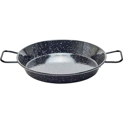 Garcima La Ideal Paella Pan, geëmailleerd staal, zwart, 20 cm Garcima La Ideal Paella Pan, geëmailleerd staal, zwart, 20 cm