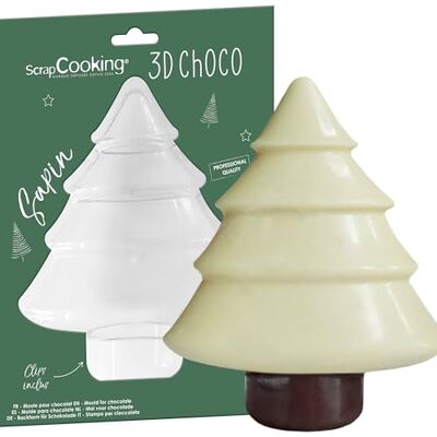 ScrapCooking Harde bakvorm chocolade dennenboom 3D choco vorm voor het maken van chocoladebomen accessoires voor gebak, blisterverpakking van professionele kwaliteit bosboomdecoratie - ScrapCooking Harde bakvorm chocolade dennenboom 3D choco vorm voor het maken van chocoladebomen accessoires voor gebak, blisterverpakking van professionele kwaliteit bosboomdecoratie -