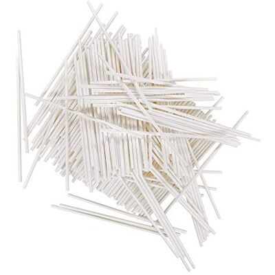 Lurch 85124 stelen voor cakepops van papier, 250 stelen, 15 cm, wit Lurch 85124 stelen voor cakepops van papier, 250 stelen, 15 cm, wit