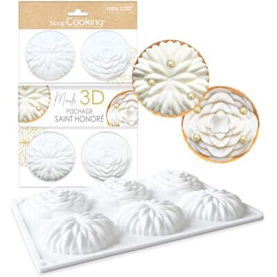 ScrapCooking 2897 siliconen mal 3D zakdoek Saint-Honoré Ø 7 cm ScrapCooking 2897 siliconen mal 3D zakdoek Saint-Honoré Ø 7 cm