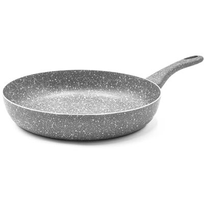 Zanetti Pietra Rara Antiaanbakpan met aluminium handgreep, soft touch, hoge weerstand, diameter 32 cm, kleur grijs, Made in Italy Zanetti Pietra Rara Antiaanbakpan met aluminium handgreep, soft touch, hoge weerstand, diameter 32 cm, kleur grijs, Made in Italy