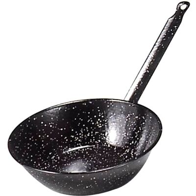 Garcima Geëmailleerde diepe pan met één handvat, zwart, 28 cm Garcima Geëmailleerde diepe pan met één handvat, zwart, 28 cm