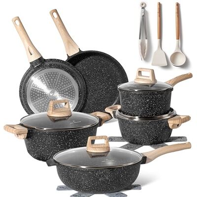 Just Perfecto JL-788 3-delig marmeren inductieset - Kookgerei-Set Just Perfecto JL-788 3-delig marmeren inductieset - Kookgerei-Set