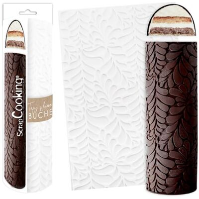 ScrapCooking Blokmat van siliconen "Ondine" – 3D in reliëf – 28,3 x 18 cm – professionele kwaliteit – bakken, dessert, originele taart – met recept – wit – 2975 ScrapCooking Blokmat van siliconen "Ondine" – 3D in reliëf – 28,3 x 18 cm – professionele kwaliteit – bakken, dessert, originele taart – met recept – wit – 2975