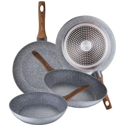 San Ignacio Set van 4 pannen Ø20 Ø24 Ø26 Ø28 Daimiel aluminium gesmeed inductie San Ignacio Set van 4 pannen Ø20 Ø24 Ø26 Ø28 Daimiel aluminium gesmeed inductie