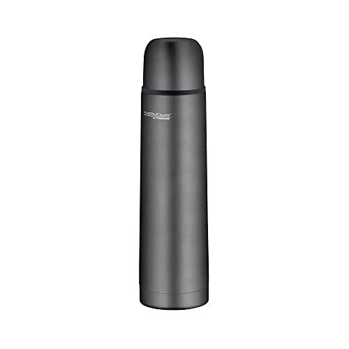 ThermoCafé thermosfles, roestvrij staal, grijs, thermosfles 4058.234.075, lekvrij, thermosfles met beker houdt 12 uur warm, 24 uur koud, BPA-vrij, 0,7 liter