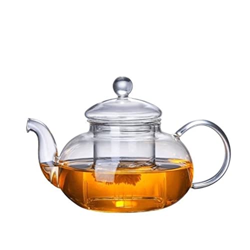 ASADFDAA Theepot High Borosilicate Glass Flower Teapot Glass Teapot Filter Flower Teapot Pu'er Kung Fu Black Tea Set Filter