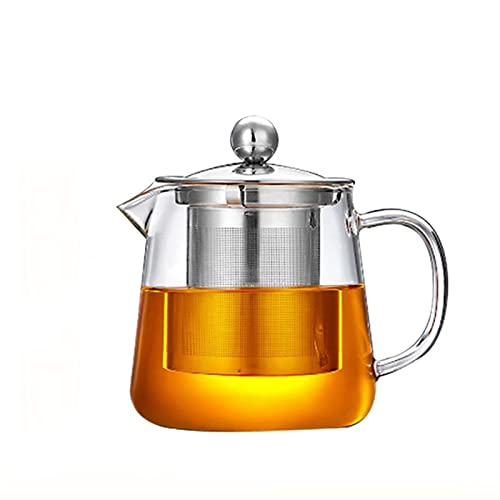 Hdbcbdj Theepot Hittebestendige Glazen Theepot met Theezeef Infuser Bloem Waterkoker Kung Fu Theekleding Set Puer Oolong Pot