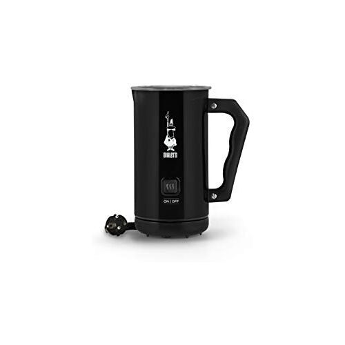 Bialetti Milk badstof elektrische melkopschuimer voor cappuccino, inhoud 150 ml cappuccino of 300 ml warme melk, zwart