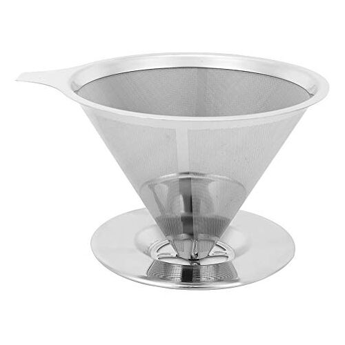 BigKing Koffiefilter trechter,Huishoudelijke RVS Koffiefilter Herbruikbare trechter Filter Drip Koffie Filter Cup