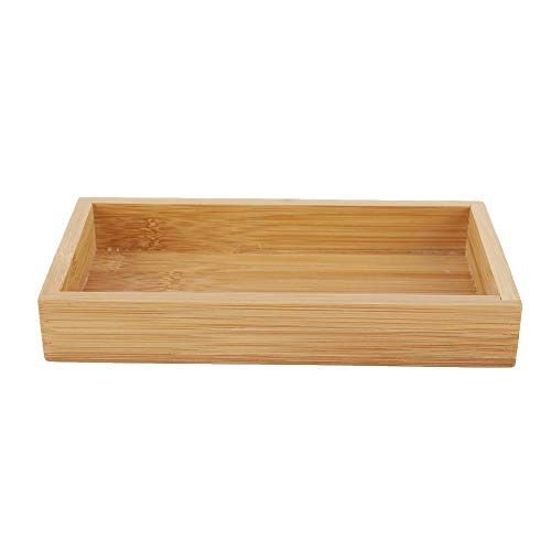 Jenngaoo Hout Dienblad, Rechthoekig Houten Ontbijt Dienblad Dienblad voor Voedsel voor Brood Taart Pizza Thee Fruit Huishoudelijk Serviesgoed(19.2 * 10.2 * 3cm)