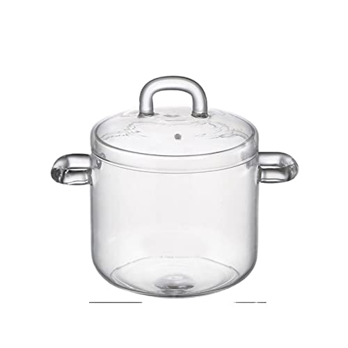 ASADFDAA Schalen Glazen stoofpot pot met deksel stoofpot pot glazen kom verwarming huishoudelijke gestoofde vogel nest soep cup gestoomde eierkom (Color : 700ML)