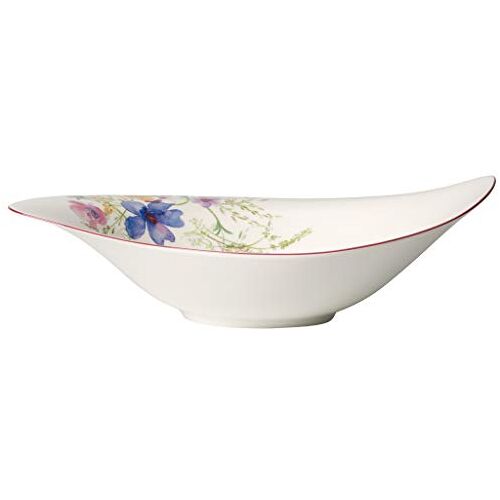 Villeroy & Boch Villeroy en Boch Mariefleur Basic Serve & Salad slakom, schaal voor bijgerechten en salades, 36 x 24 cm, premium porselein, wit/kleurrijk, 1150 ml