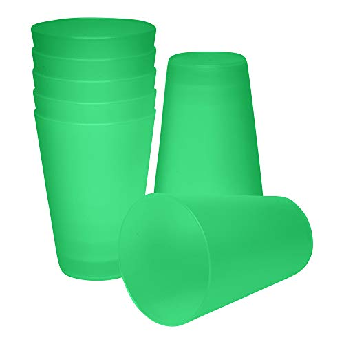 S&S-Shop 10 plastic drinkbekers 0,4 l groen herbruikbare drinkbekers/partybekers/bekers