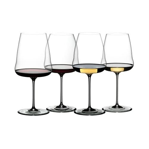 RIEDEL Winewings Tasting Set, witte wijnglas, rode wijnglas, glazen, witte wijn, rode wijn, kristalglas, set van 4 stuks, 5123/47