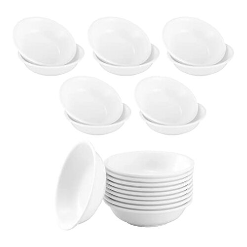 WideSmart 20 Stuks Snackschaal, Dipschalen Kruidenkom Snackschaal Schaaltjes Mini Sushi Soja Kom Sauskom voor Specerijen,Snacks,Kimchi (SMALL)