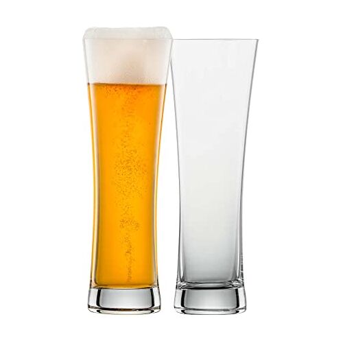 Schott Zwiesel Tarwebierglas Beer Basic 0,3 l (set van 2), rechte tarwebier, vaatwasmachinebestendige Tritan-kristalglazen, Made in Germany (artikelnummer 120012)