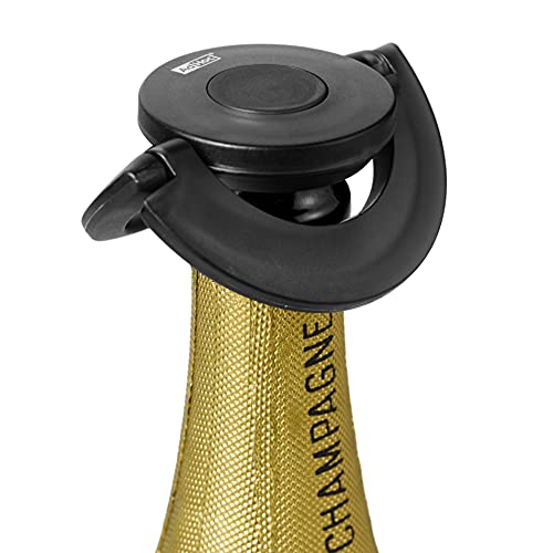 AdHoc FV31 dichte champagne- en champagnesluiting GUSTO, kunststof/siliconen, zwart