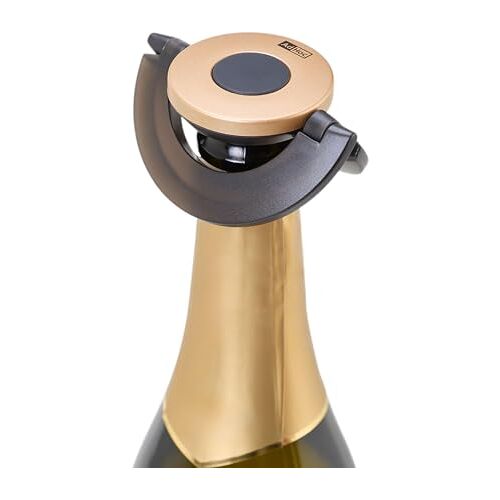 AdHoc FV52 dichte champagne- en champagnesluiting GUSTO, kunststof/siliconen, zwart & goud