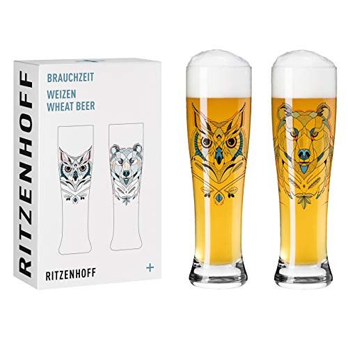 Ritzenhoff BRAUCHTIEIT tarwebierglas set #1 van Andreas Preis, 646 ml, in geschenkverpakking, 2 stuks (1-pack)