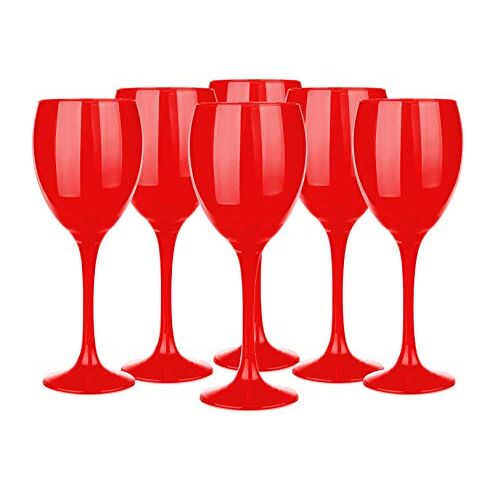 Sendez Set van 6 rode wijnglazen 300 ml in 6 stuks wijnglas r witte wijnglazen wijnkelk