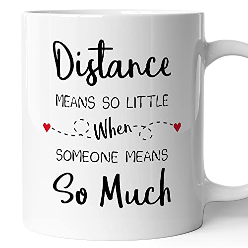 AL PRODUCTION Mok Distance means so little Wenn someone means so much gift vriendin, echtgenote, vriend, echtgenoot, langeafstandsrelatie
