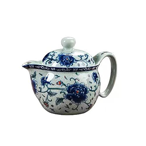SSWERWEQ Theepot Ceramic Teapot Single Tea Set Blue And White Porcelain Teapot Small Pattern Household Teapot
