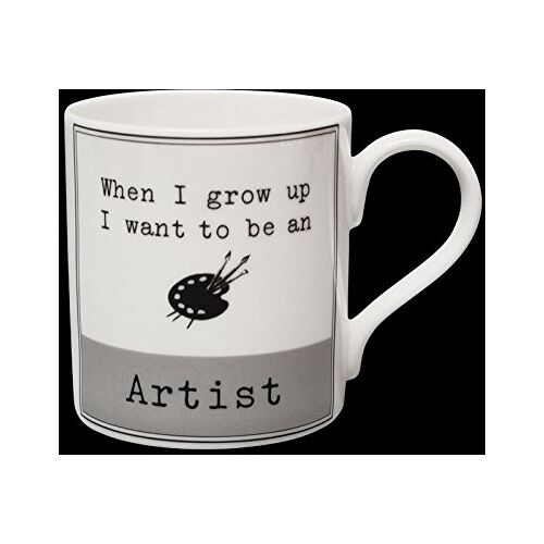 Grow Up Als ik opgroei, wil ik een zijn. ARTIST Bone China Mok ingericht in Stoke on Trent, Engeland