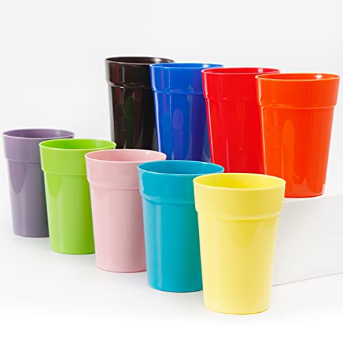 Youngever 18 Stuks 350ML Kinder Beker, Kinderbekers, Kleine Plastic Bekers, Plastic Drinkbekers voor Kinderen, Kleine Herbruikbare Drinkbekers, Kleine Onbreekbare Drinkbeker, Kleine Kopjes (Rainbow)