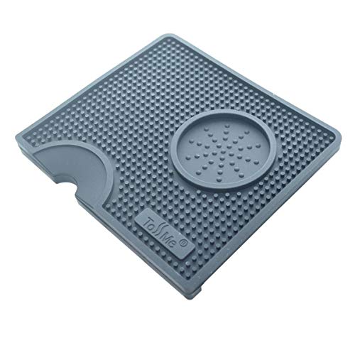 ToSSme Siliconen koffie sabotage mat, Espresso siliconen mat, Espresso Sabotage Mat, Koffie Tamp Mat, Koffie Poeder Pad, TM-CO01 Zwart