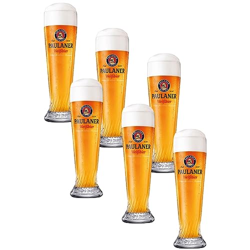 Paulaner Bierglazenset van 6 0,5 liter nieuw tarwebier