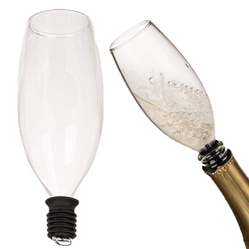 Bada Bing Flessendop voor champagneflessen glas met siliconen afdichting flessen dop champagneglas flessenopzetstuk champagneflessluiting kurk champagnedop 78