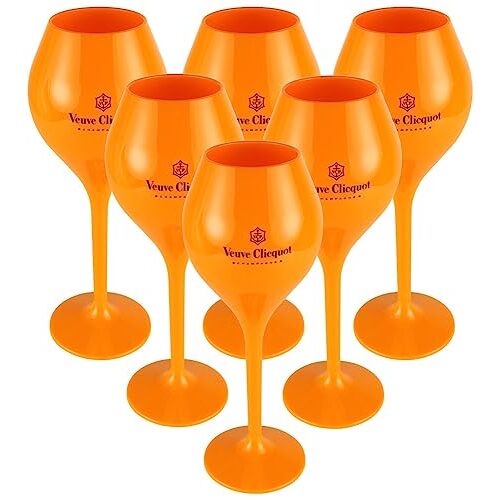 Veuve Clicquot 6 X gele weduwe Clicquot Trendy champagne fluiten polycarbonaat acryl glazen zwembad bril