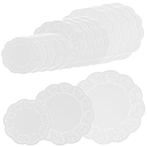 com-four ® 72x taartbodem taartpunten als basis voor decoreren en serveren witte taartborden van papier (72 stuks 3 maten)