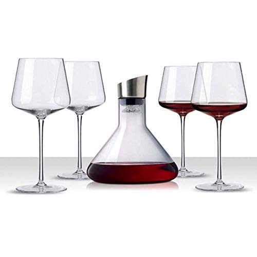 ANZHENGRQ Whisky Karaf Sets voor Mannen, Wijnkaraf Creatieve Snelle Karaf Kristalglas Karaf Wijnglas Goblet Karaf Filter met Cover Karaf Set