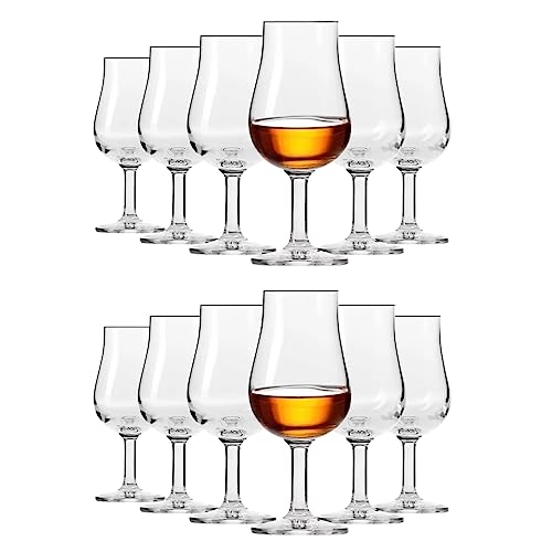 KIAPPO Whiskey Proefglazen Whiskey Glazen Set Glazen & Drinkwaren Cocktailglazen Borrelglaasjes Glazen Set Cadeaus voor Mannen Kristallen Glazen 100ml Proefglas 12x