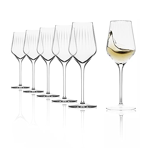 Stölzle Lausitz Witte wijnglazen Symphony/witte wijnglazen, set van 6, wijnglazen, kristalglas/elegante witte wijnglas/hoogwaardige set wijnglazen Stölzle