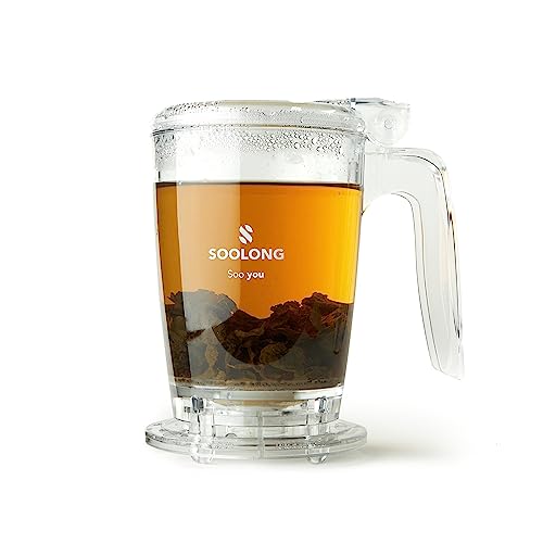 Soolong Teamaker, Infuse Master, Handige Theemaker, Ice-teamaker voor thee en Ice-tea gemaakt van Tritan, Tea maker is BPA-vrij en vaatwasserbestendig 450ML 1stuks