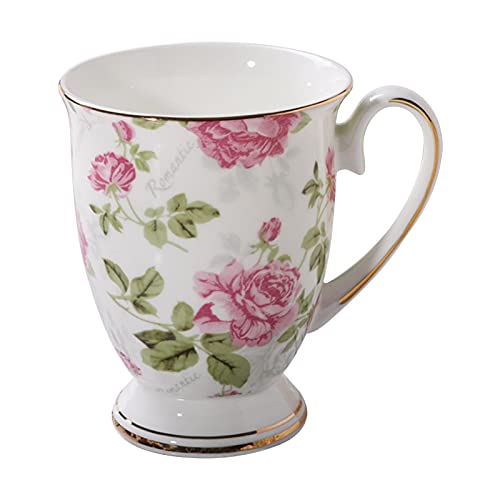 Yiida Bloemen Mokken Porselein Bone China Thee Mok Koffie Kopjes Koffie Mok Set Grote Koffie Mokken Koffie Cups Set Mokken