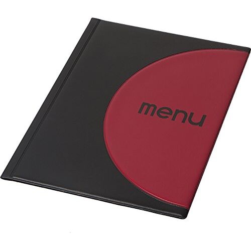 DWA MENU HOLDER A4 Size 12 pages RESTAURANT PUB HOTEL DISPLAY CATTERING TABLE TOP BLACK RED