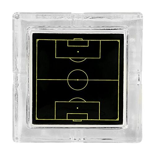 Borussia Dortmund BVB-asbak van glas, 7,5 x 7,5 x 5 cm, zwart/geel