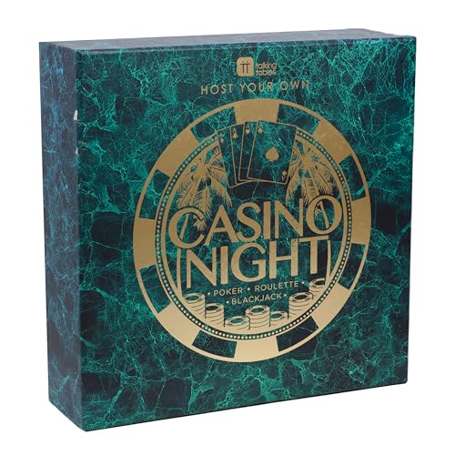 Talking Tables HOST-CASINO-V2 Casino Night Kit Host Your Own Games Night Poker, Blackjack, Roulette For Adults, After Dinner Parties, Casino Party, Christmas, Gift