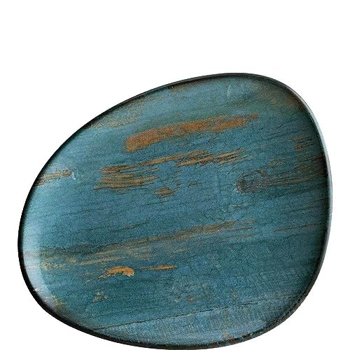 Bonna Madera Mint Vago, 6 x broodborden, dinerborden, serveerborden, plat, 24 cm, blauw, groen